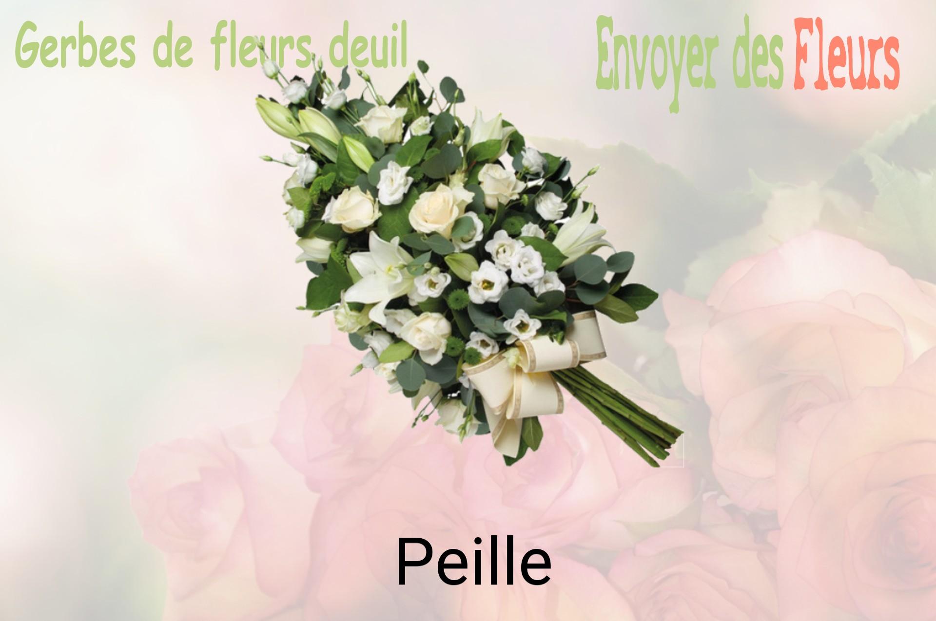 Gerbe de fleurs de deuil livrée à Peille